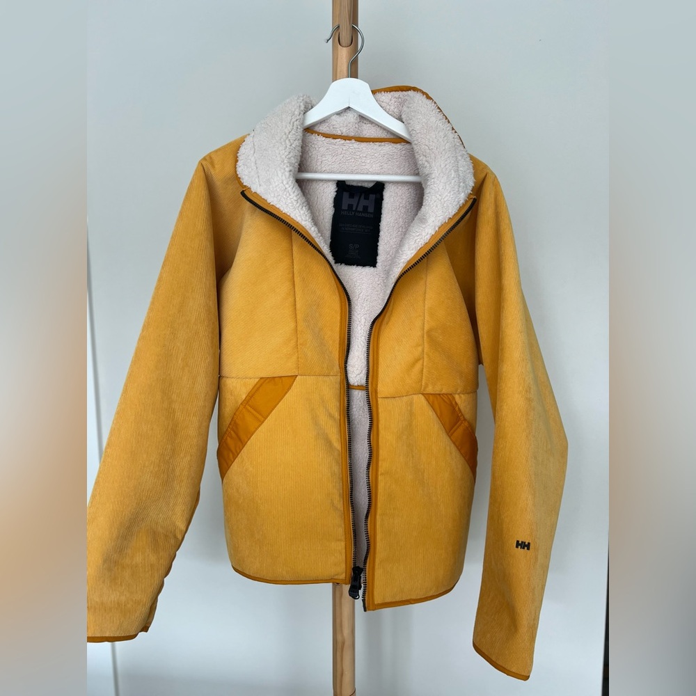 Helly Hansen Yellow Corduroy Jacket size S NWOT